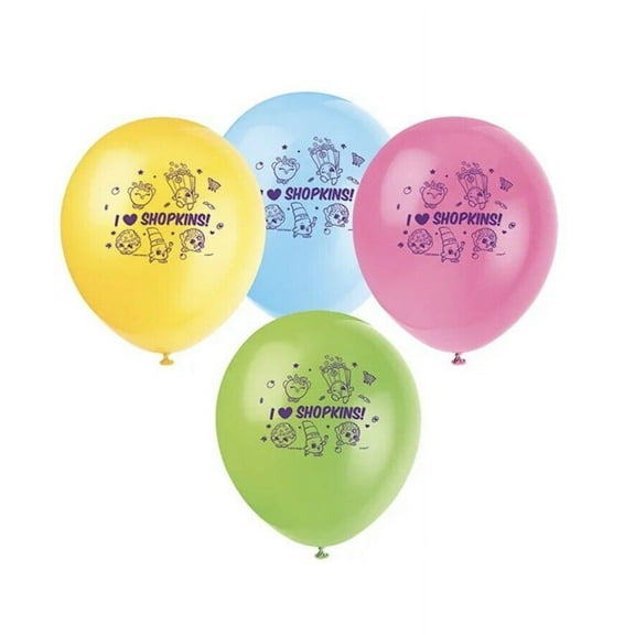 Latex Shopkins Balloons, 12 in, Assorted, 8ct