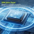 thumbnail image 3 of Solar Panel Fan, Solar Panel Powered Fan USB Interface 20W  For Travel For Camping, 3 of 8