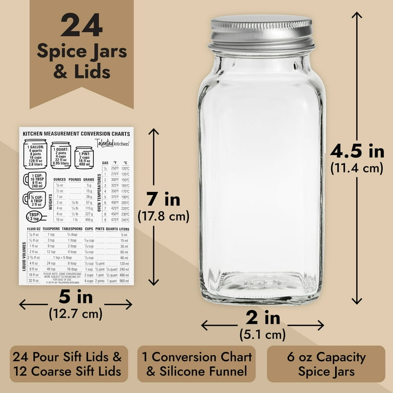 Mockins 24 Pack Spice Jar Set