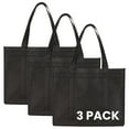 thumbnail image 4 of 3 Pack Reusable Grocery Bags, Foldable Shopping Cart Bags, Washable Large Storage Reusable Bags, Grocery Tote Bag with Reinforced Handles & Thick Plastic Support Bottom, 4 of 10