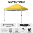 thumbnail image 6 of CROWN SHADES 8x8 Pop Up Canopy with One Push Setup Easy Outdoor Sun Shade for Events Parties Camping Yellow, 6 of 7