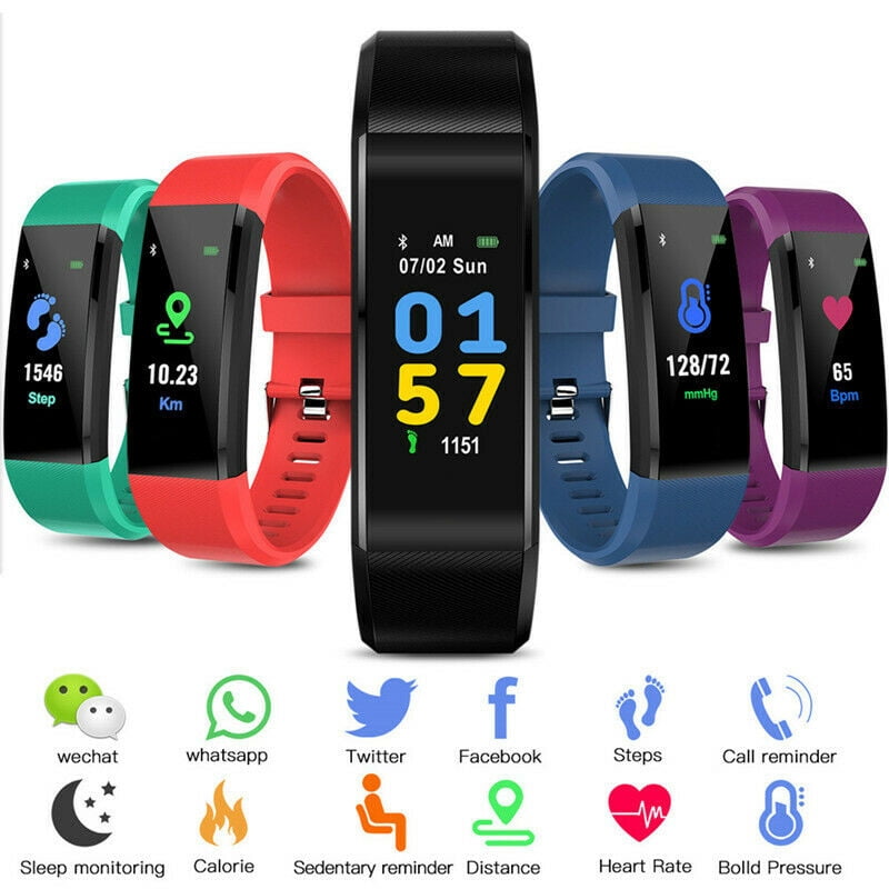 smart watch band heart rate oxygen blood pressure fitness tracker activity sport