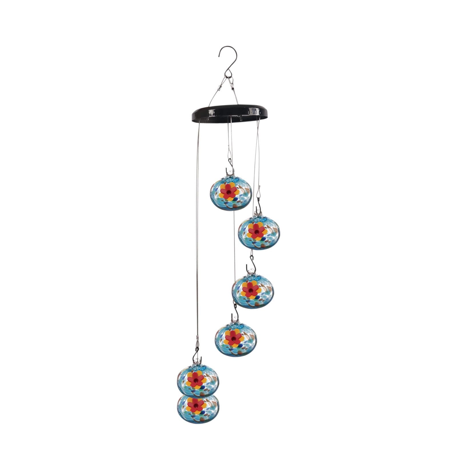 1pcs Charming Wind Chimes Hummingbird feeders for Outdoors Hanging ant and bee Proof,Never Leak,Perfect Garden Decor for Outside