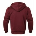thumbnail image 3 of Fabrcox Long Sleeve Big and Tall Sports Hoodies for Men Fleece Lined Thick Warm Oversized Hoodies Casual Drawstring Heavyweight Outdoor Coat Jacket Red L, 3 of 4