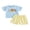 Blue, variant on BemeyourBBs Toddler Baby Boy Summer Clothes Infant Baby Boys Zoo Animal Outfits Adorable Animal Embroidery Short Sleeve T Shirt Tops and Plaid Shorts Set