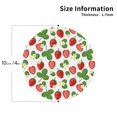 thumbnail image 2 of KLL Drink Coasters Set Round Shape of 4,PU Leather Absorbent Coasters Set Decorative Coffee Cup Coasters Housewarming Gift for Home Decor-Strawberry, 2 of 5