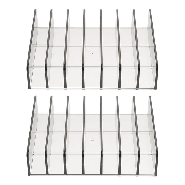 Organizador de sombras de ojos de plástico, soporte de maquillaje, organizador de cosméticos, transparente