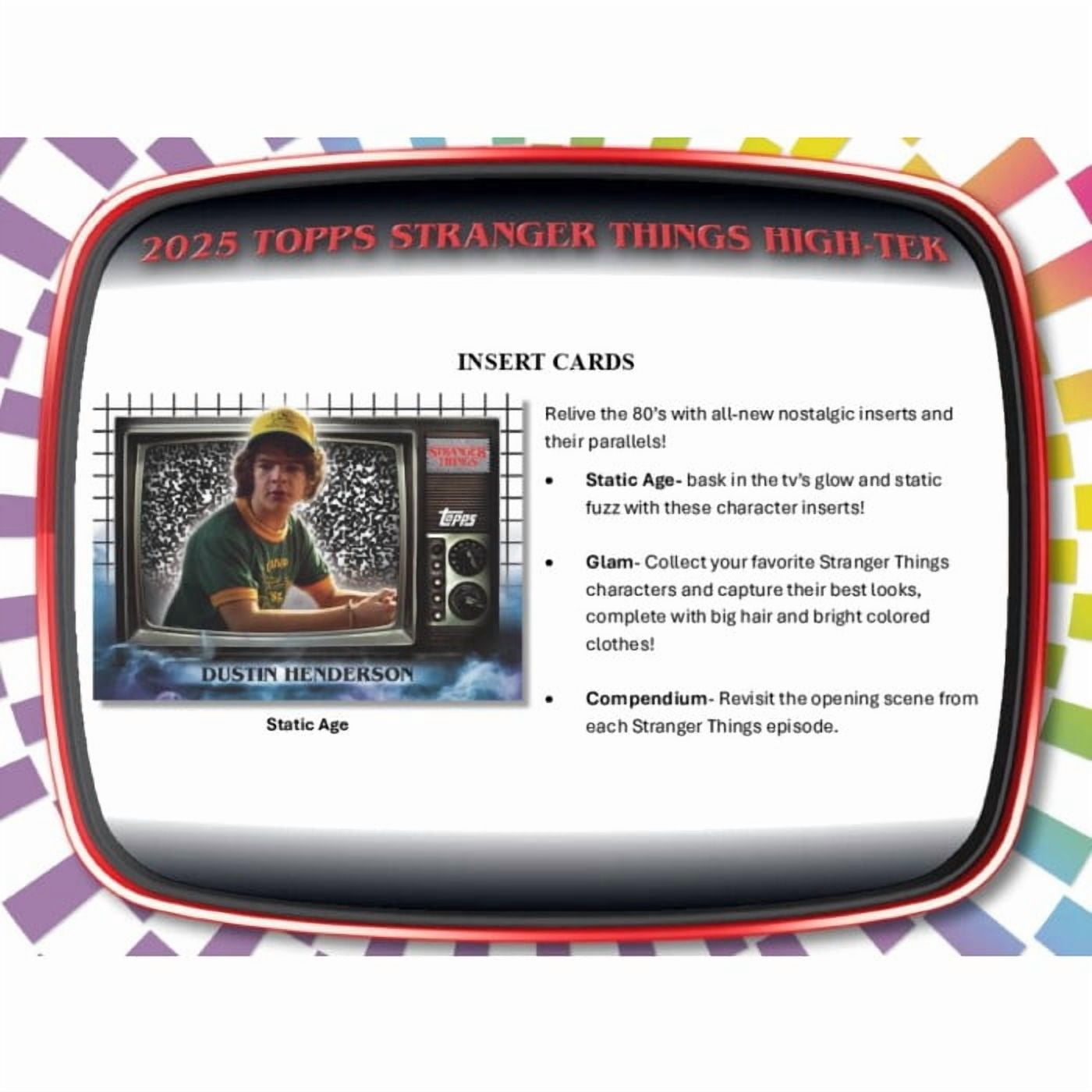 Topps 2025 Stranger Things High-Tek Hobby Box, 8 Cards per Pack 