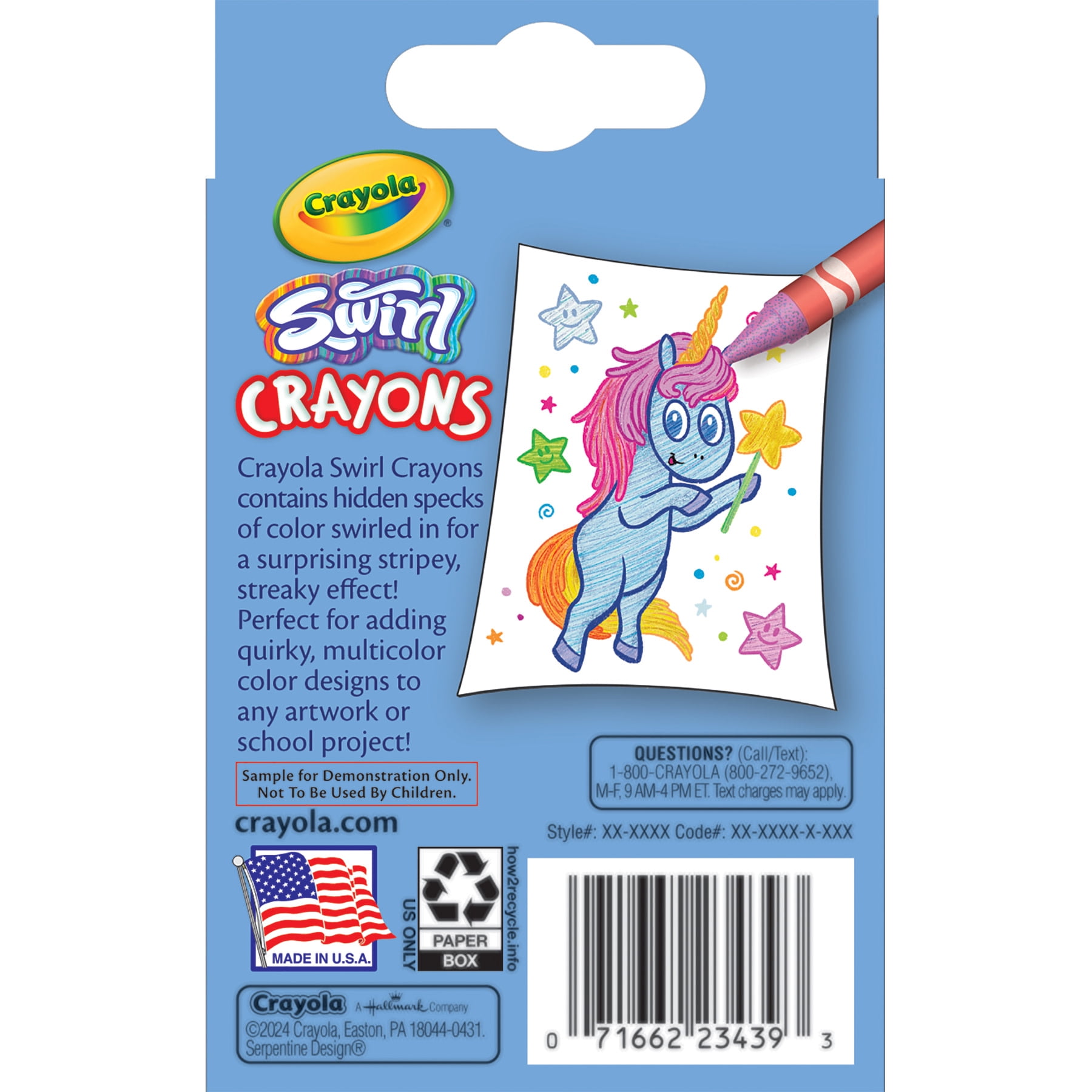 Crayola SWIRL Crayons, 24 Per Pack, 6 Packs