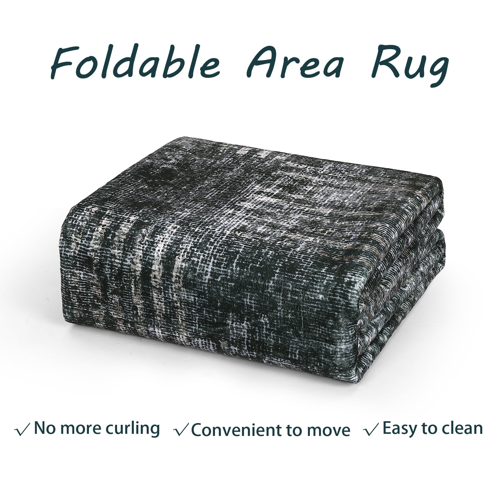 Tzou Modern Washable Area Rugs 5'x7' for Living Room, Soft Plaid Carpets Non-Slip, for Dining Room Bedroom