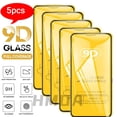 thumbnail image 1 of Protector de pantalla 9D de 5 uds., cubierta completa de vidrio templado para IPhone 14 13 12 11 Pro Max X XR XS Max 78 plus, reforzado con múltiples capas Tan Jianjun unisex, 1 of 1