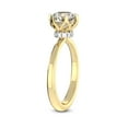 thumbnail image 3 of 2 Carat | IGI Certified Oval Shape Lab Grown Blooming Petal Secret Halo Diamond Engagement Ring For Women | 18K Yellow Gold | FG-VS1-VS2 Quality Friendly Diamonds, 3 of 6