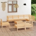 thumbnail image 1 of vidaXL 9 Piece Garden Lounge Set Solid Wood Pine, 1 of 8