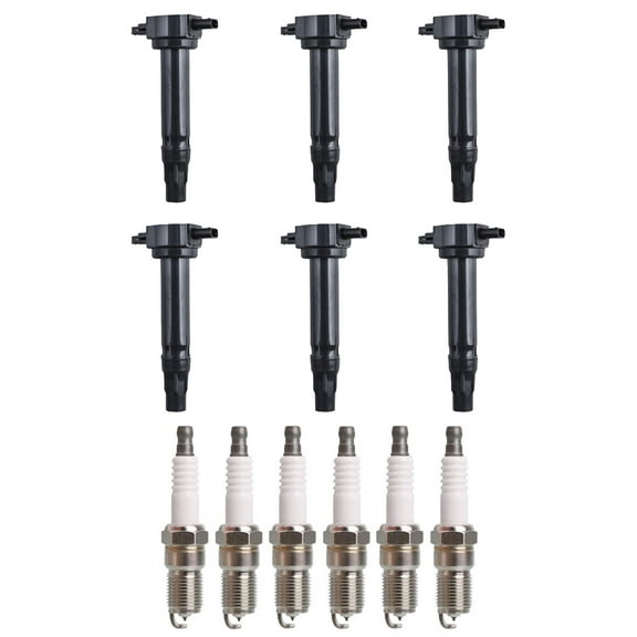 Set of 6 ISA Ignition Coils and 6 Spark Plugs Compatible with Chrysler 300 2010 Touring Replacement for UF502