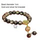thumbnail image 2 of Pulsera de cuentas de vidrio con lámina de oro de 10 cm hecha a mano, pulseras elásticas, para meditación para hombres y mujeres, 2 of 5