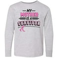 thumbnail image 3 of Inktastic My Mother is a Survivor Breast Cancer Awareness Long Sleeve Youth T-Shirt, 3 of 5