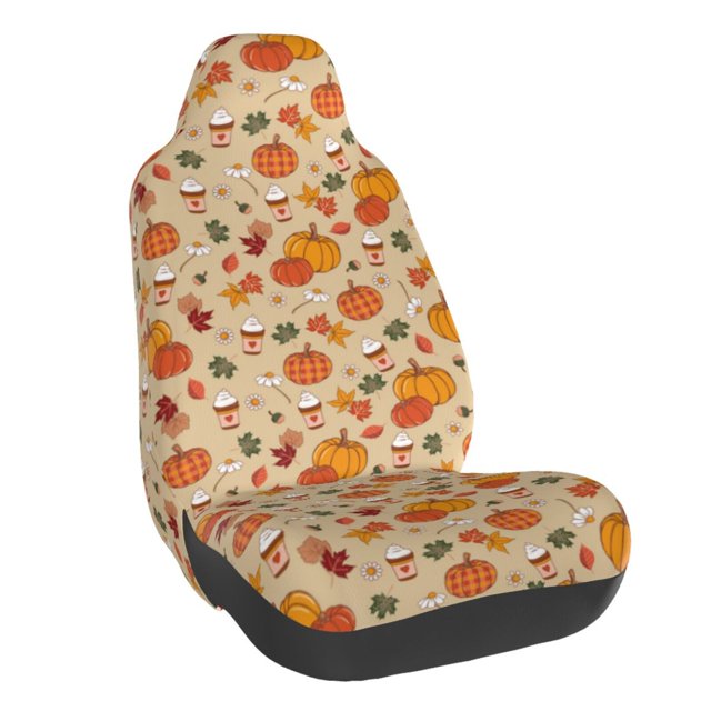 Wukai Fall Autumn Full Set Car Seat Covers with Soft Padding Universal Auto Front Seats Protector and Cushion Mat