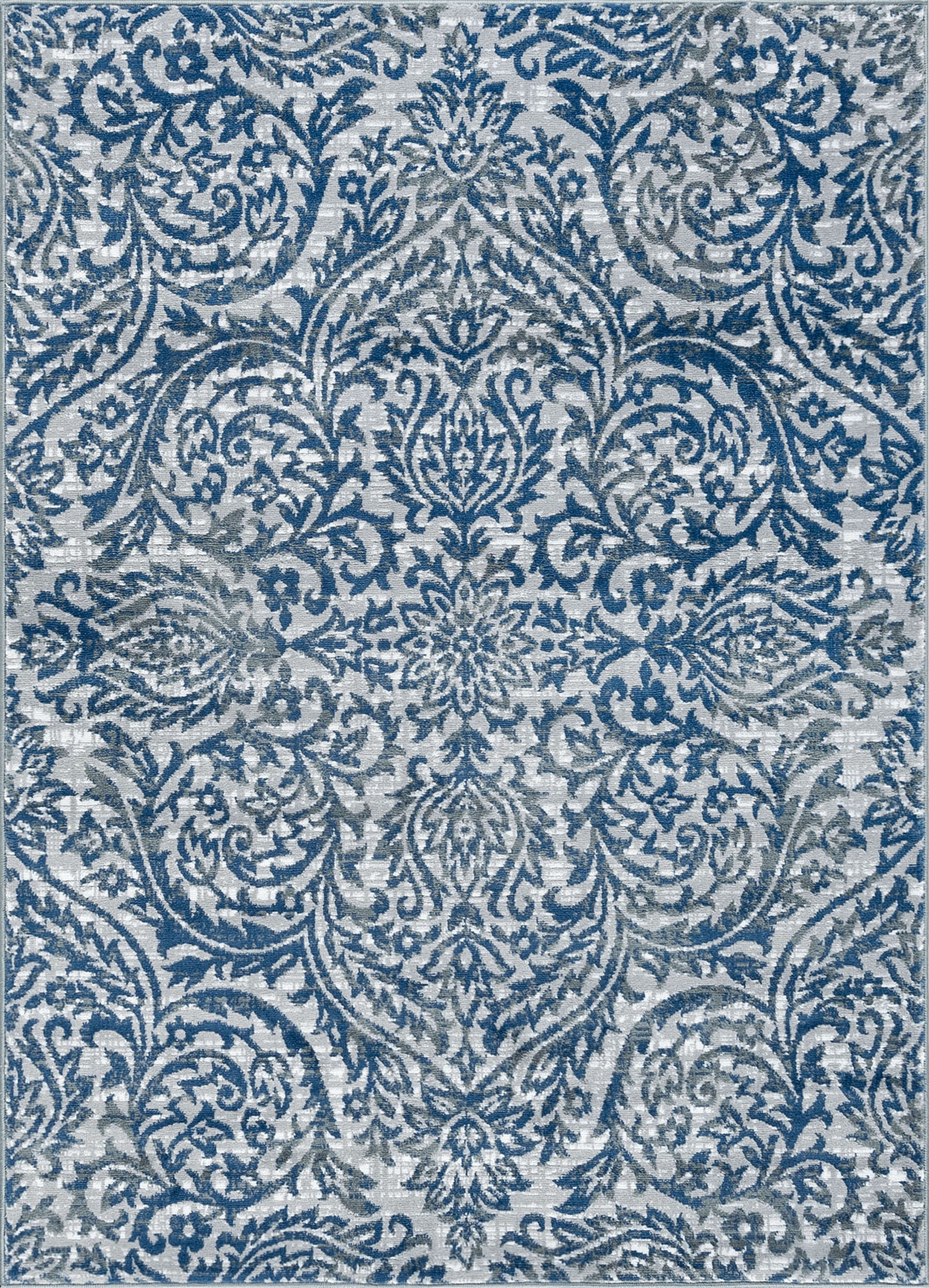 Madison Traditional 9' x 12' Dark Gray Polypropylene Indoor Area Rug