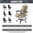 thumbnail image 6 of FKELYI Retro Leopard Flower Print Office Chair Cover Removable Computer Chair Slipcover Dustproof Swivel Chair Protector Covers for Boss Chair Armchair, Large, 6 of 6