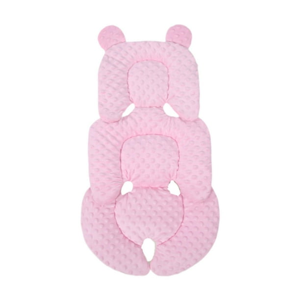 Cojín para asiento de bebé, suave acolchado, para cochecito de bebé, almohada de apoyo para cabeza y cuello para recién nacidos. rosa