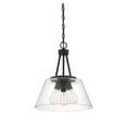 thumbnail image 3 of Matte Black Three Light Pendant from the Calhoun Collection, 3 of 6