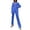 Blue, variant on Cute Summer Outfits for Women Women 2 Piece Pants Set Floral Solid Button Down Shirt High Waist Pants Summer Streetwear Summer Two Piece Sets for Women Black,S