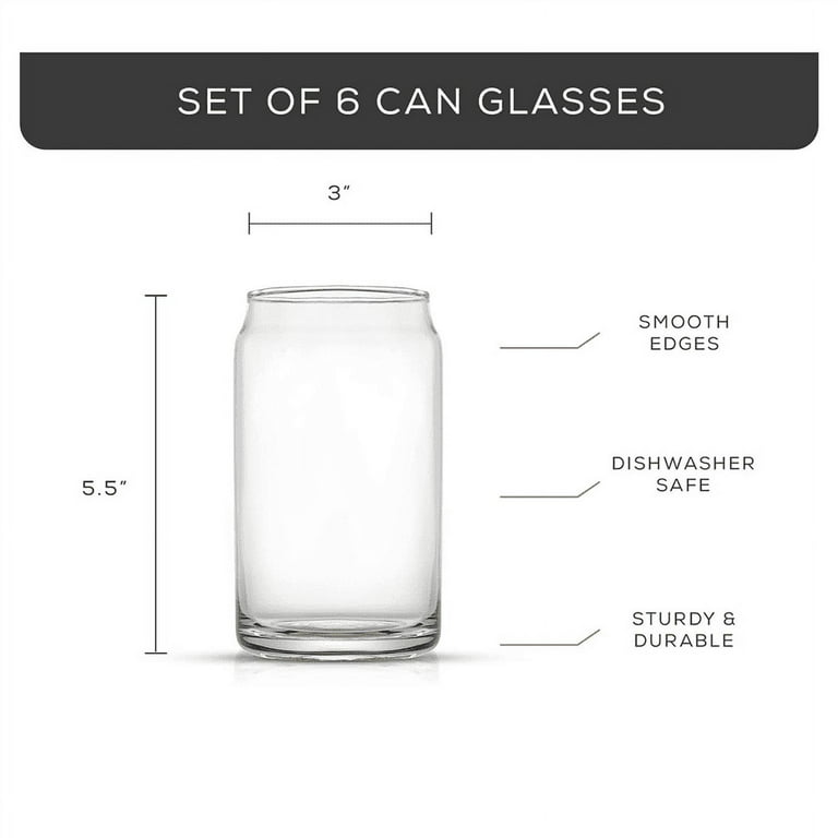 GLing gLINg 6 Pack - 16 oz] glass can Shaped cups Beer & coffee