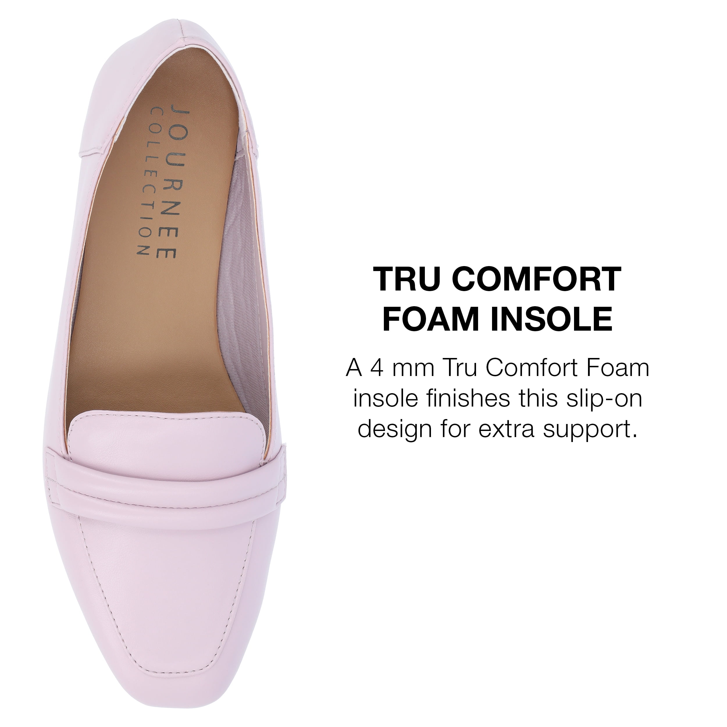 Journee Collection Womens Vidoree Tru Comfort Foam Loafer Slip On Square Toe Flats