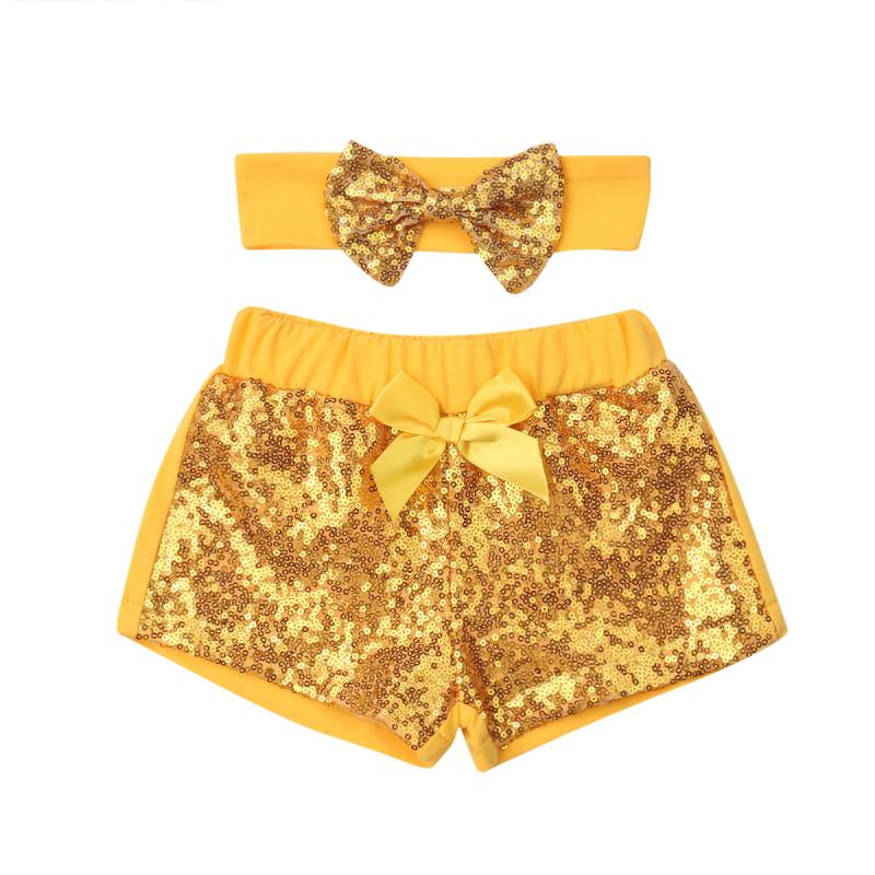 Infant Baby Girl Sequin Shiny Shorts 