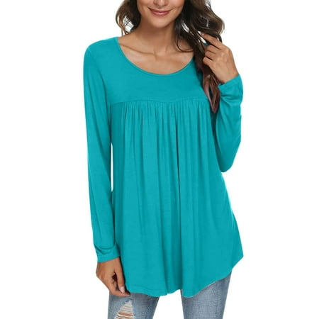 

QYZEU Brandy Melville Tops Women Short Sleeve Tops Women Solid Color Top Blouse Corset Fashion Long Sleeve Top Shirt Casual Elegant O Neck Top Shirt