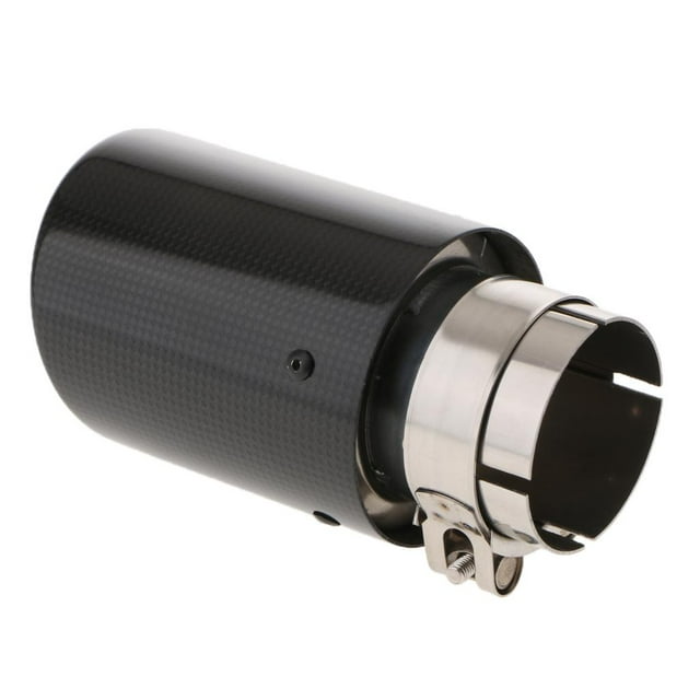 Silenciador de cola de acero inoxidable DYNWAVEMX Fibra de carbono Tubos de punta para Auto SUV 63 mm Salida de 89 mm Mate