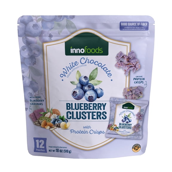 Innofoods White Chocolate Blueberry Clusters, 1.5 Ounce (Pack of 12)