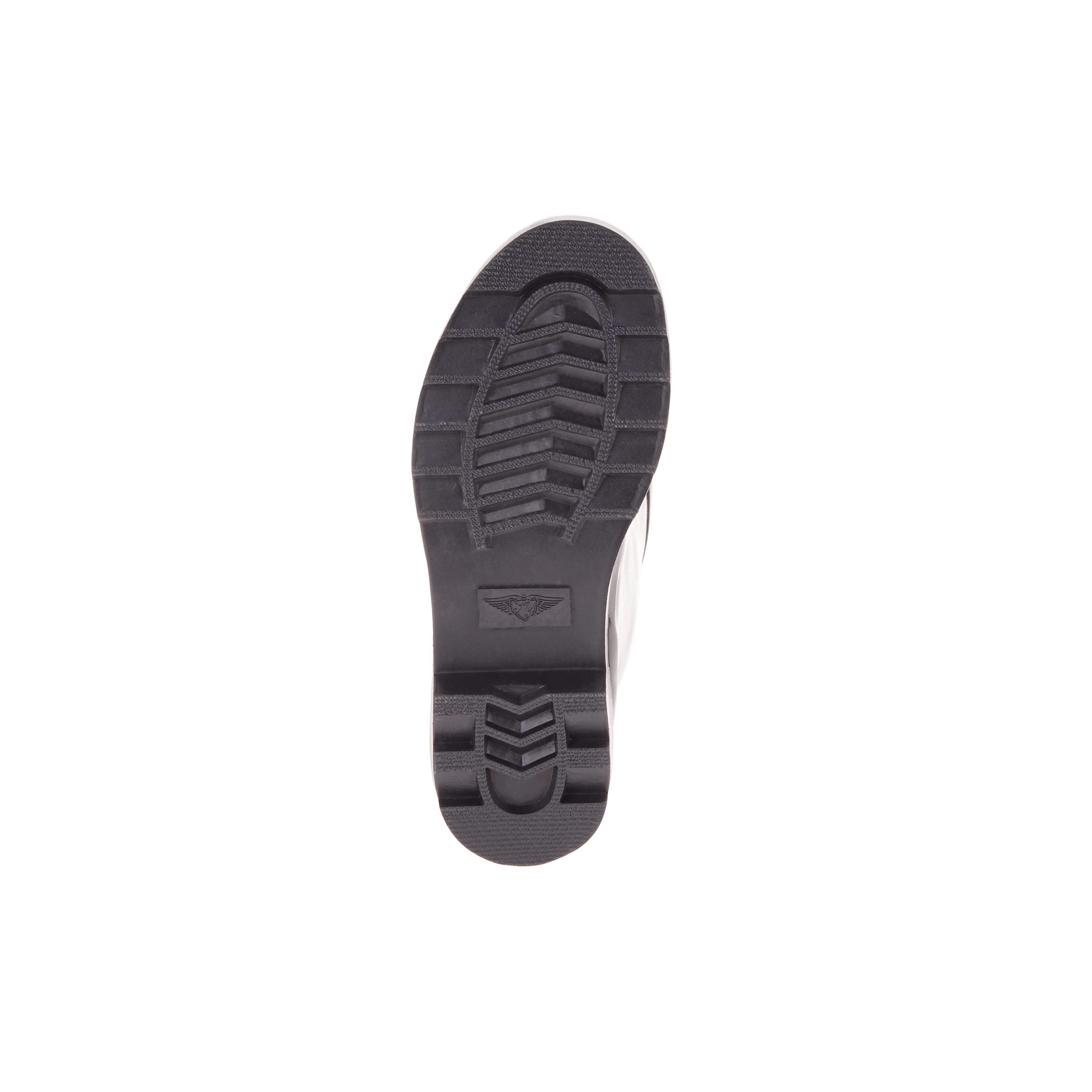 Forever Young Women's Short Shaft Mock Zipper Waterproof Rain Boo, Low Heel Round Toe Black, Navy