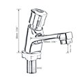 thumbnail image 4 of Miuline Self Close Tap Basin Sink Tap Pair Bathroom 1/2" Hot and Cold Modern Lever Chrome Twin Metal, 4 of 7