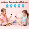 thumbnail image 5 of BONAOK Mini Karaoke Machine for Kids Adults, Gifts for Girls Boys Portable Bluetooth Speaker with 2 Microphones Wireless, Karaoke Toys for Birthday Home Party(Pink), 5 of 7