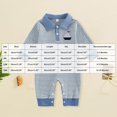 thumbnail image 3 of KJameas Baby Boys Girls Romper Polo Collar Boat Embroidered Long Sleeve, 3 of 6