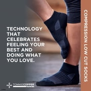 Tommie Copper Sport Compression Low Cut Socks, 3-Pack, Black, Small/Medium
