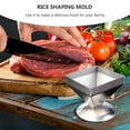 thumbnail image 2 of TEHAUX 1pc Stainless Steel Quadrangle Meat Mold Food Shaping Mold Kitchen Tool, 2 of 8