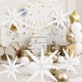 thumbnail image 4 of 6 globos laminados blancos con forma de estrella de 14 puntos de LAIAMER, 56 cm, 4 of 7