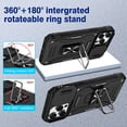 thumbnail image 4 of Case for iPhone 14 Pro Max 5G 2022, Slide Camera Cover & Magnetic 360°Rotatable Ring Kickstand Military Grade Heavy Duty Protection Shockproof Armor Case for iPhone 14 Pro Max 6.7 Inch - Black, 4 of 9