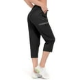 thumbnail image 7 of Little Donkey Andy Women's Ultra-Stretch Quick-Dry Capri Pants - Lightweight, Drawstring Waist, Cooling Comfort for Hiking, Travel, and Casual Wear Black XL, 7 of 7