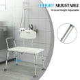 thumbnail image 3 of Ktaxon Transfer Bench, Bath Shower Chair Seat, Height Adjustable Shower Stool, for Elderly, Disabled, Supports 330 lbs, Rubber Handrail, 3 of 16