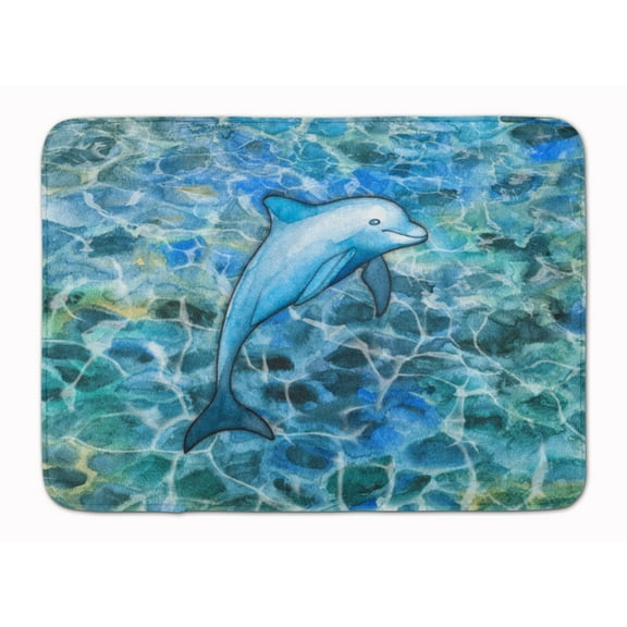 Carolines Treasures BB5356RUG Dolphin Machine Washable Memory Foam Mat 19Hx27W multicolor