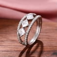 thumbnail image 5 of K-KED Gorgeous 925 Silver Filled Ring Cubic Zirconia Women Wedding Delicate Jewelry Size 6-10-7, 5 of 6