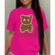 thumbnail image 3 of Playera Blusa Con Impresion De Oso Lover Bear Para Mujer Color Fucsia Talla Chica Marca Emil SaEs, 3 of 4