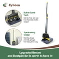 thumbnail image 6 of Eyliden Thicker Broom and Dustpan Set for Home with 54in Long Handle and Teeth Brush, Grey, 6 of 9
