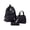 Black, variant on 3 in 1 Cute Mini dachshund Print Backpack Set, Lightweight Fabric Backpack with Lunch Handbag & Pencil Case, Casual Daily Backpack