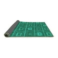 thumbnail image 2 of Ahgly Company Indoor Square Abstract Turquoise Blue Modern Area Rugs, 3' Square, 2 of 4