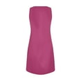 thumbnail image 4 of GXIPO Sun Dresses for Women 2025 Vacation Summer Casual Sleeveless Tank Dress Beach Cover Ups Trendy Midi Sundress Hot Pink 3XL, 4 of 7