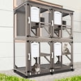 thumbnail image 3 of Gowoodhut Cat Enclosures Outdoor for Cats, Wooden Outdoor Cat Enclosure on Wheels Attach to Window Catio, 3 of 9